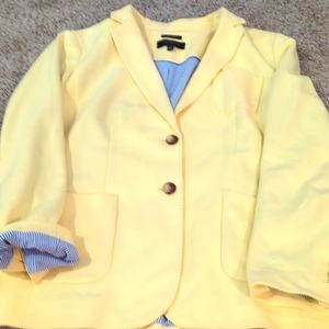 Talbot's Sunny yellow knit jacket size 12
